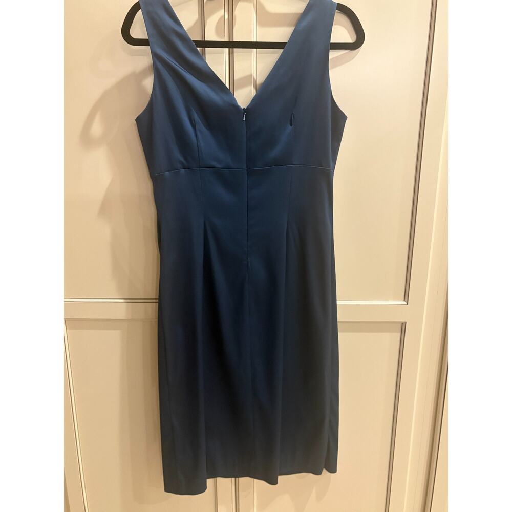 Donna Ricco NY Dress Shirred Front Sleeveless Womens Size 8 Dark Aqua - Picture 2 of 4